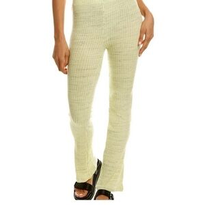 NWT MONROW
Marled ribbed cotton-blend flared pants in Light green